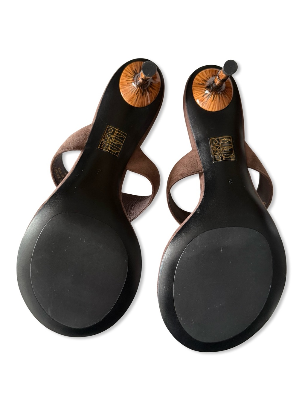 Jeffrey Campbell Marilla Sandals Coffee Suede Brown heels shoes Revolve 8 - Picture 11 of 12